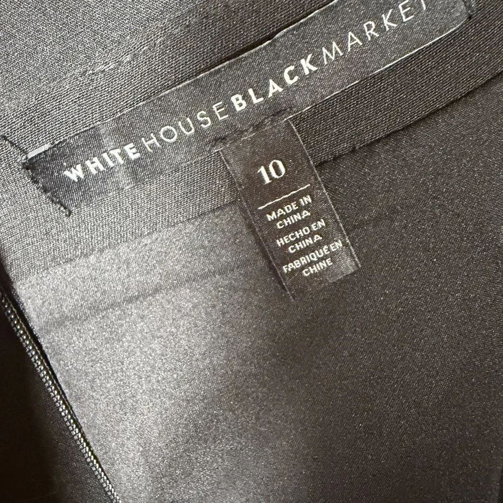 White House Black Market Black Lace-Up High-Waist Pencil Skirt